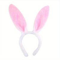 {DLGIFJIE} Assorted Color Rabbit Ear Headbands Cute Plush Bunny Ears Hairband Halloween Costume Part
