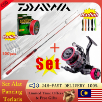 DAIWA Rod Fishing Set Combo Reel Spinning Rod Joran Pancing 1 Set Reel Spinning BC Surf Reel Jigging