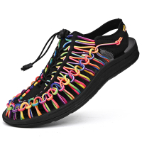 Cross-Border plus Size Thailand Hand-Woven Sandals Series Outdoor Hiking Men's and Women's Beach Shoes AK KEEN I  Female