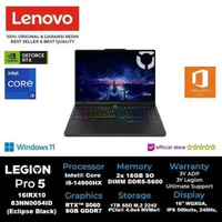 LENOVO Laptop Legion Pro 5 16IRX10 Intel Core I9 14900HX 32GB 1TB SSD 16" WQXGA IPS W11+OHS 2024 M36