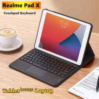 Round Cap Touchpad Keyboard Case for Realme Pad X 10.95 inch 2022 for Realme Pad 10.4 Cover Keyboard Shell for Realme Pad X 5G