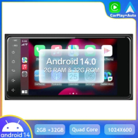 Android 14 CarPlay Car Radio for Toyota Corolla Camry Vios Crown Hiace Previa RAV4 Multimedia Player GPS Navigation 2 din Stereo