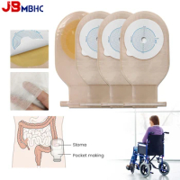 10-70PC Colostomy Bags 65mm Hole One-piece Drainable Ostomy Bag Stoma Care Pouch Odor-free Closure Colostomy Bag Prevent Leakage