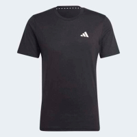 Adidas Tr-es Stretch T IC7413 男 T恤 運動上衣 休閒短袖 吸濕排汗 黑 白 亞版