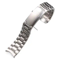 PCAVO 20mm 22mm Quality 316L Silver Stainless steel Watch Bands Strap For omega seamaster speedmaster planet ocean Belt