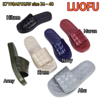 LUOFU ORIGINAL jelly sandal karet empuk murah wanita selop  sendal cewek E7198A01K6W