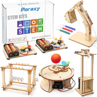 Poraxy 5  Set  STEM  Science Kit  Suitable  8-12  Children  wooden building  STEM  Project  8-103D  