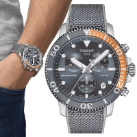 TISSOT天梭 官方授權 Seastar 1000 300米 海洋之星 潛水計時腕錶 禮物推薦 畢業禮物 45.5mm/T1204171708101