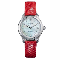 DAVOSA Ladies Delight 系列 經典時尚腕錶-白x紅錶帶/34mm