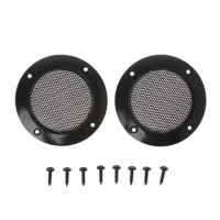 2PCS 2 Inch Black Car Speaker Grill Mesh Enclosure Net Protective Cover Speaker