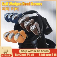 Golf Iron Club Head Cover Rod Head Protective Case PU Leather Wedges Covers Golf Professional Putter Protector Accessories