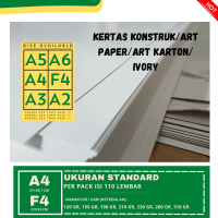 KERTAS KONSTRUK/ART PAPER/ART KARTON/IVORY/KARTU TIK A4&F4 120-310 GRAM PERPACK (ISI 110 LEMBAR) Put