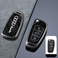 ปลอกกุญแจรีโมทรถยนต์โลหะผสมสังกะสีสำหรับ Audi A1 A3 A6 A6L Q2 Q3 Q7 TTS R8 S6 RS3 อุปกรณ์ป้องกันพวงก