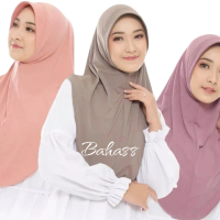 Bahass Hijab Instan Bergo Pet Size L M Bahan Spandek Grade A Nyaman Adem Tidak Nerawang Jahitan Rapi
