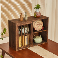 茶水架 實木桌上博古架中式茶具架仿古茶餅展示柜家用茶壺收納架置物架