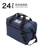 ├登山樂┤美國AO Coolers 酷冷軟式輕量保冷托特包-24罐型 -經典帆布系列 海軍藍 # AO24NB