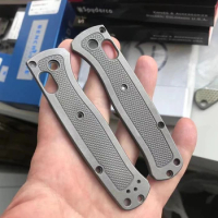 1 Pair Custom Made Titanium Alloy Scales TI Scale for Benchmade Bugout 535 Modify