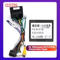 QSZN Canbus Box VW-RZ-08 For Volkswagen Golf 5/6/Polo/Passat/Jetta/Tigua 16 PIN Harness Power Cable Android Car radio Multimedia