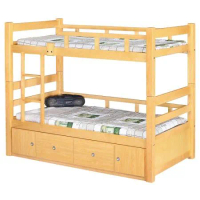 【obis】白楓木3.7尺雙層床/雙層床組/上下舖床組（含收納櫃）