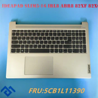 US English keyboard palmrest assembly for LENOVO IDEAPAD Slim5-16 ABR8 82XG IRL8 82XF IAH8 83BG sliver 5CB1L11390