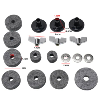 Drum Felt Washers Drums Felt Set 18 PCS Cymbal Sleeve Drum Stand Felt Washers Durable For Most Drums Or Jaw Drums