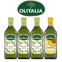【Olitalia奧利塔】精緻橄欖油+葵花油料理組(1000mlx4瓶)