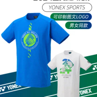 2024 Yonex Badminton Suit Yy Men's and Women's Short Sleeve 24001 All England Open Commemorative T-Shirt 24003