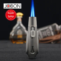 JOBON Double Direct Charge Lighter Visual Window Inflatable Point Ai Cao Cigar Windproof Lighter