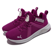 Puma 慢跑鞋 Enzo 2 Weave Jr 大童 女鞋 桃紅 紫 白 襪套式 緩震 記憶鞋墊 19316526