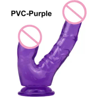 Silicone Realistic Dildo Anal Masturbator Sex Toys for Couples Crystal Jelly Dildo Suction Cup Penis Thrusting Dildo for Women