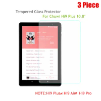 3Piece Glass Protector For CHUWI Hi9 Plus Scratch-Resistant 0.3mm Screen Protectors For Hi9 Plus 10.8 Tablet Glass Films