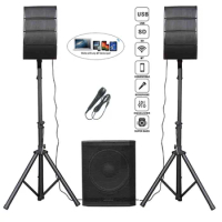 Array Line speaker 1600W 15inch active Subwoofer Karaoke sets Powered 2.1 Channel DJ box PA sound box System Bocina Parlant