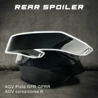 Matte Gloss Black Real Carbon fiber Motorcycle Rear trim spoiler Helmet Case For AGV Pista GP RR corsa R GPR 70th anniversary