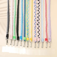 Colorful 3-strand braided crossbody chain phone case hanging rope hand woven