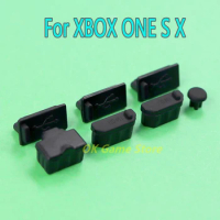 50Sets/Lot 7 in 1 Dust Plug for Xbox One X S Console Silicone Dust Proof Cover Stopper Dustproof Kits Controller