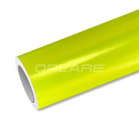 Highest quality matte metallic Fluorescent Yellow Vinyl wrap matte metallic Fluorescent wrap film Car Wrap film quality Warranty