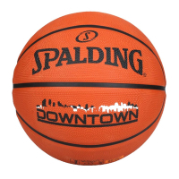 SPALDING DOWNTOWN #7橡膠籃球-室內外 7號球 斯伯丁 SPA84363 橘黑白