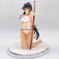 Game Azur Lane Anime 19cm Kneeling IJN Takao Action Figure Rhapsody on the Beach Bikini Sexy Model Collection Toys Ornament