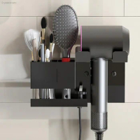 Wall Mounted Hair Dryer Holder - Blow Dryer Holder for Dyson Supersonic Hair Dryer Stand Organizer Bathroom Storage Rack