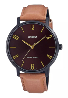 CASIO Casio Analog Leather Dress Watch (MTP-VT01BL-5B)