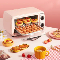 Electric Oven for Household Double Layer Simultaneous Baking Multifunctional 12L Cake and Bread Baking Small Oven Pizza Oven