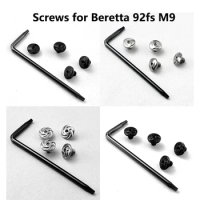 1 Set 416 Stainless Steel Beretta 92fs M9 Grip Handle Screws with T8 Torx Keys Wrench DIY Making Accessories Nails CNC Machined