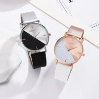 Women Watch Leather Rose Gold Female Clock Luxury Design Elegant Women Watches Mix Color Simple Fashion Ladies Watch Reloj Mujer