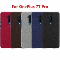 Luxury Fabric Case For OnePlus 7 Pro Phone Hard Cover Hiha Pattern Canvas Case One Plus 7T Pro 7Pro light Thin Protective shell
