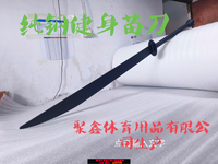 【台灣公司 可打統編】聚鑫純鋼三環大刀劍鈴訓練健身錘鈴棒鈴壺鈴運動玄鐵劍