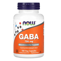 [พร้อมจัดส่ง] กาบา GABA 750mg  เหมาะกับผู้ที่ใช้สมองและความคิดอย่างต่อเนื่องในแต่ละวัน 100Veg Cap NO