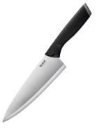 Tefal Tefal Comfort Stainless Steel Chef Knife 20cm With Blade Cover K22132 K2213204 Pisau Pemotong Cutter Slice Cut Knives