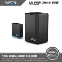 GoPro Dual Battery Charger with Battery for HERO 8 Black Original