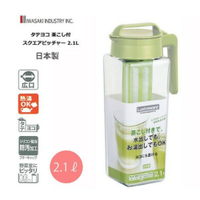 日本製可拆式濾茶器冷水壺 2.1L 濾茶網 冷水壺 耐熱 果汁壺 麥茶 冷泡茶 平放/直立式 日本進口