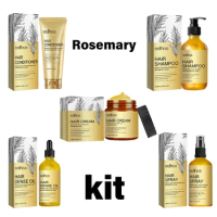 Rosemary Hair Shampoo Kit Split Ends Dry Nourishing Hair Growth Strengthening Anti Hair Loss Essential Oil Regrowth Hair Mask